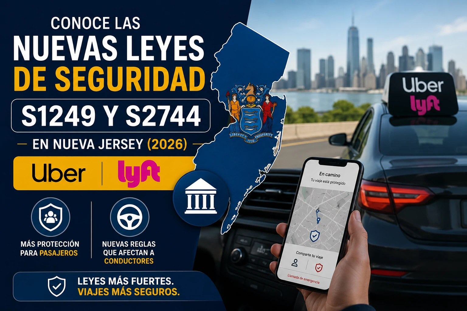 Nuevas Leyes de Seguridad para Conductores y Pasajeros de Rideshare en Nueva Jersey (2026)