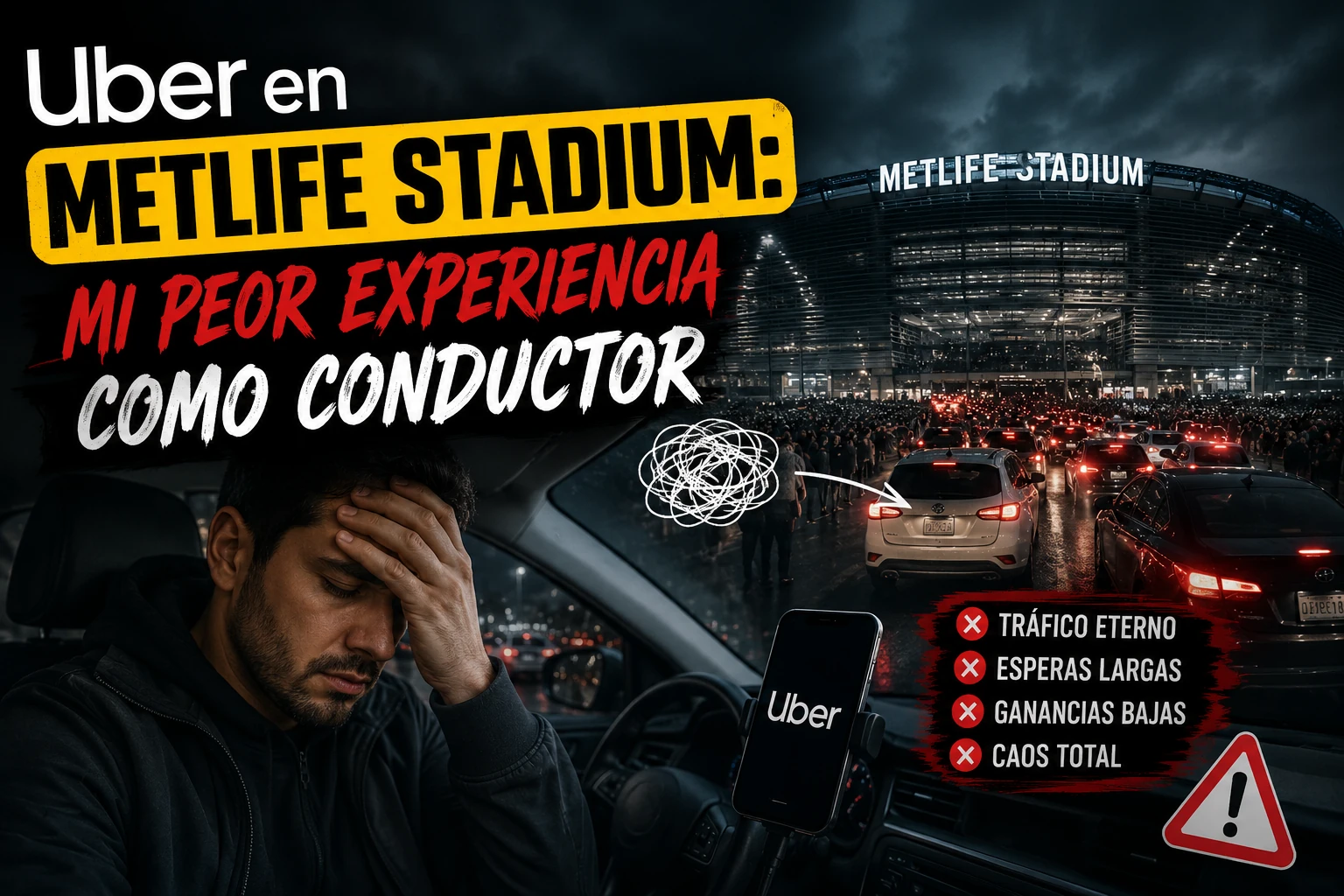 Uber en MetLife Stadium: Mi Peor Experiencia como Conductor